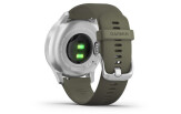 Aktiivsuskell Garmin vivomove Style, Silver-Moss Green, Silicone hõbe/roheline - silikoon