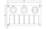 Lülitipaneel 1852 Marine Quality 6-ne; USB pesaga 12V/20A - 24V/10A