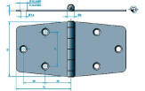 Hing rst 150x75mm