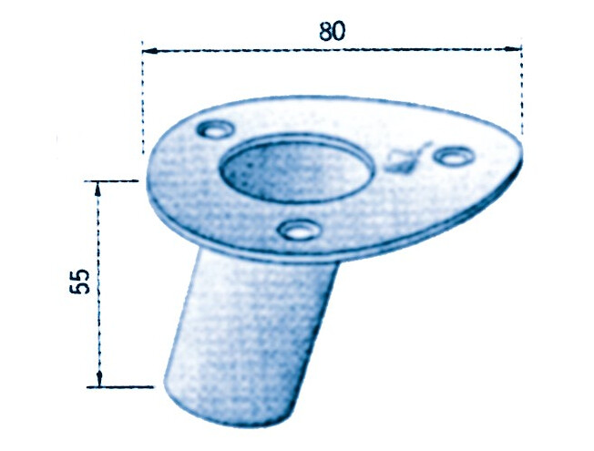 Lipuvarda alus ∅25mm rst süvendatav 25mm