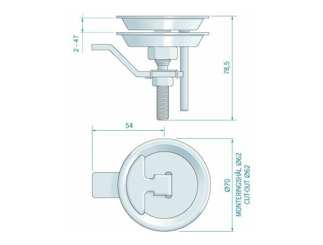 Luugirõngas kinnitusega Roca rst tekile ümmargune 54mm