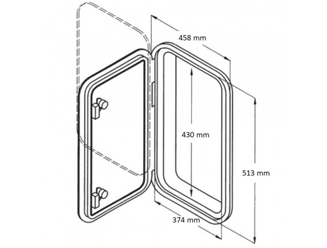 Luuk Can-SB Service Cover valge 458x513mm SP2451