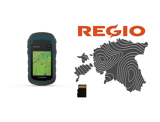 Käsi GPS Garmin eTrex 22x + Regio Topo mälukaart eTrex 22x + Regio Topo mälukaart