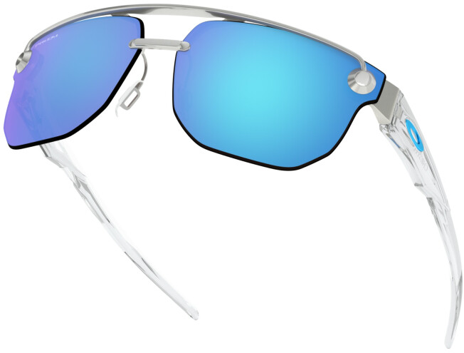 Päikeseprillid OAKLEY Chrystl Satin Chrome Prizm Sapphire Satin Chrome Sapphire