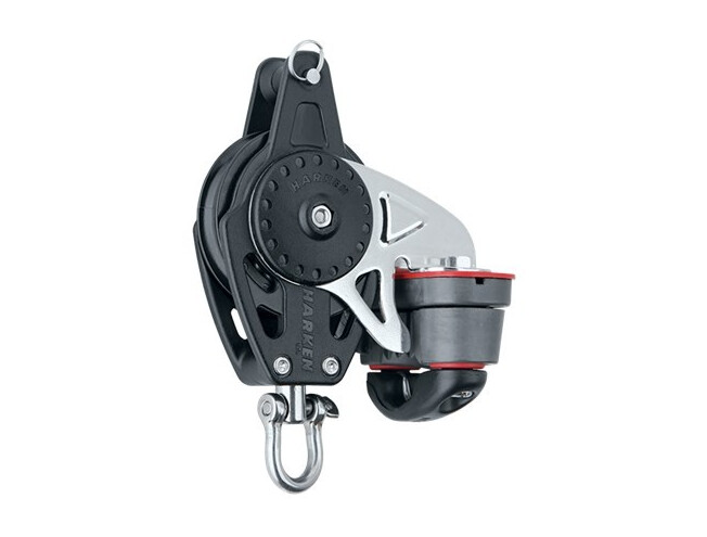 Plokk Harken 2616 1-ne tilaga cam-cleat stopperiga max 10mm otsale 57mm WL 272kg BL 680kg