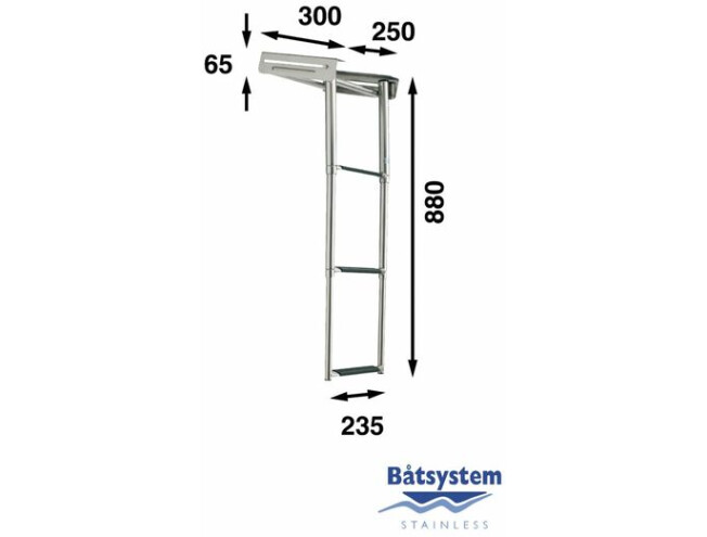 Redel Batsystem BKT73-250 teleskoopiline rst 3 astet 880x250mm