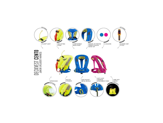 Päästevest Spinlock Cento Junior 20-50kg kollane