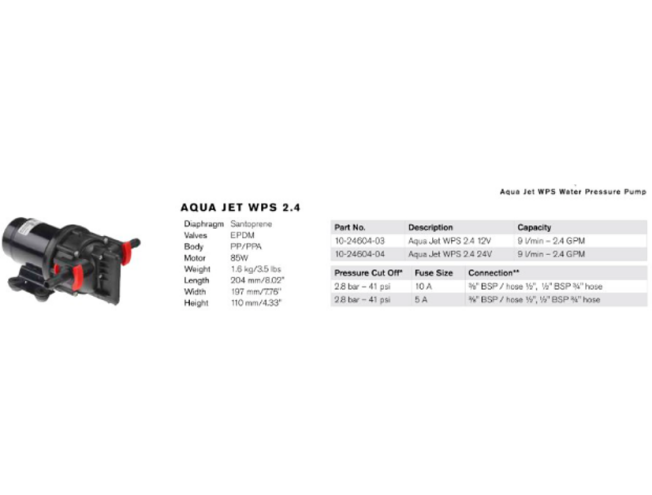 Veepump Johnson WPS 2.4 9l/min 12V