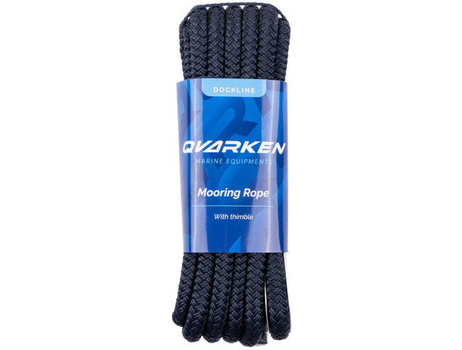 Qvarken Mooring Rope Dockline with thimble 12mm 3m navy - 2030kg Navy - 12mm 3m