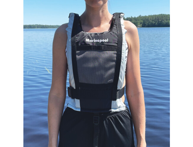 Sportvest Marinepool 50N KAYAK/SUP taskuga, 40+kg, helesinine