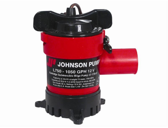 Pilsipump Johnson L750 manuaalne 12V 74 l/min L1250 74 l/min