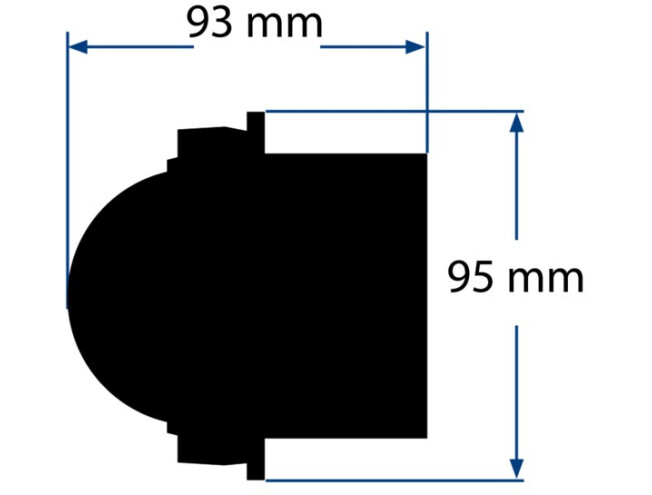 Kompass Ritchie Explorer V-537 12V must, musta taustaga
