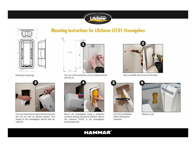 Päästerõngas Hammar Lifesaver isetäituv 140N 33g CO2 balloon + UML